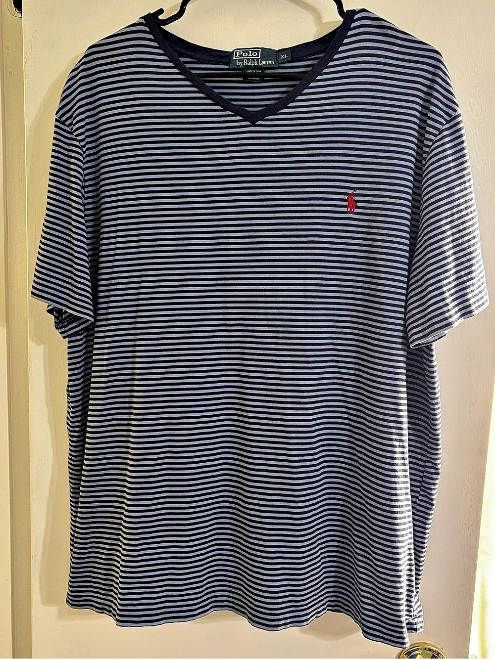 Vintage Polo Ralph Lauren Striped 100% Cotton Tee